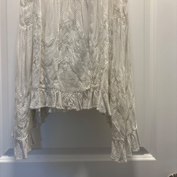 Intimately Free People Voile Trapeze Slip Dress White Polka Dot Lace Tunic Top - Picture 8 of 11